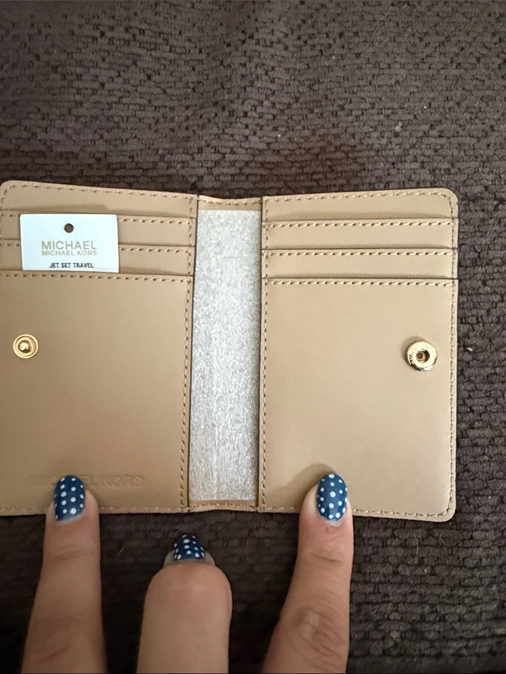 Michael Kors Metallic Gold Compact Card Case